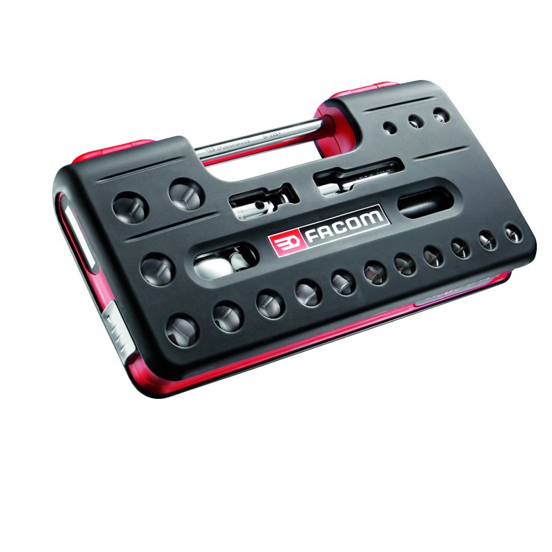COFFRET DOUILLES, ACCESSOIRES ET CLIQUET EXTENSIBLE 1/2” (21 PIECES)