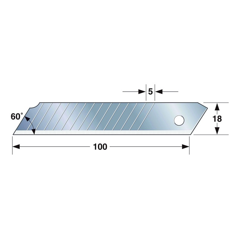LAME DE CUTTER ENDURA BLADE 18 MM (ETUI DE 10)