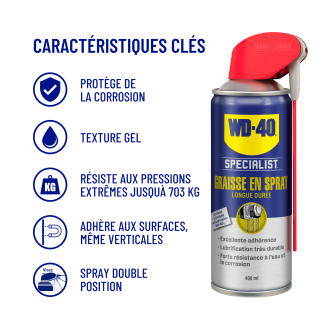 Graisse gel longue durée en spray 400ml net (Système Pro) 33215