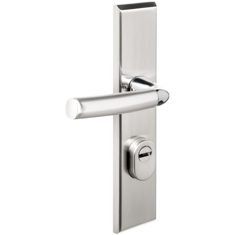 POIGNEE DE SECURITE BC ENTR195MM AXE70 MM C7 ZAMACK FINIT NICKEL SATINE LOK70