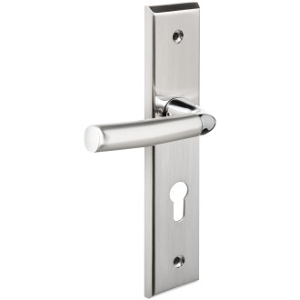 POIGNEE DE SECURITE BC ENTR195MM AXE70 MM C7 ZAMACK FINIT NICKEL SATINE LOK70