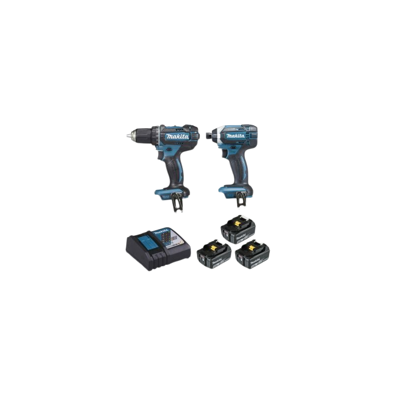 LOT DE 2 MACHINES 18V 5AH (DDF482 + DTD152)