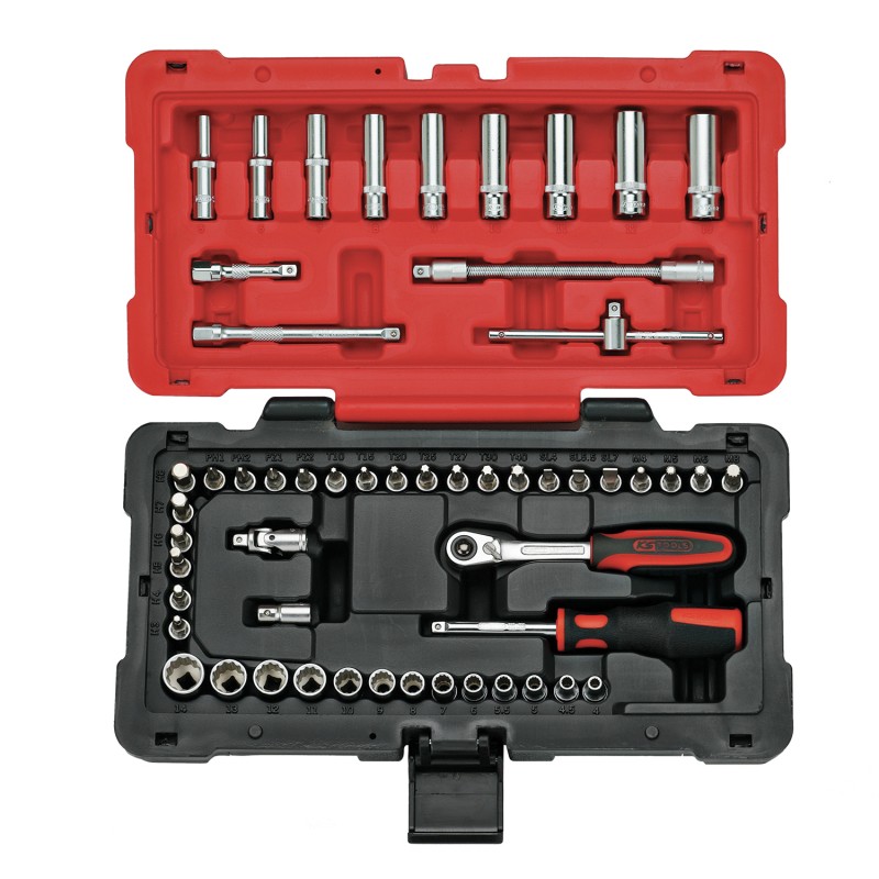 COFFRET DE DOUILLES ET ACCESSOIRES ULTIMATE® 12 PANS - 1/4'' (54 PIECES)