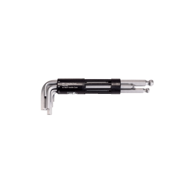 CLE MALE 6 PANS A TETE SPHERIQUE LONGUE, 2 A 10 MM (JEU DE 8)