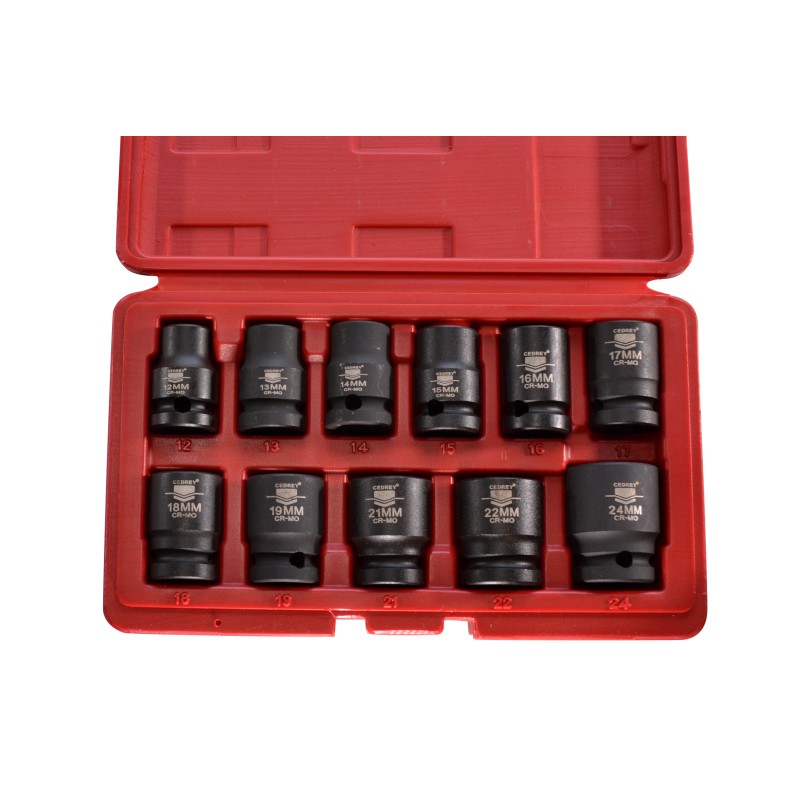 DOUILLE A CHOCS 1/2'' COURTE INTENSIVE (COFFRET DE 11)