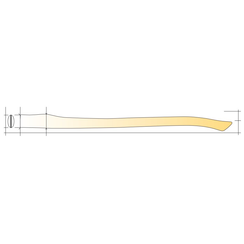 MANCHE DE HACHE CANADIENNE LEBORGNE D 60X20 90 CM FRENE VERNIS