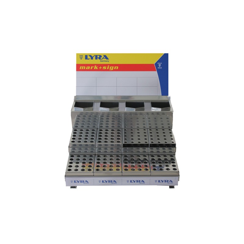 PRESENTOIR METAL INDUSTRIE OMYACOLOR LYRA GRIS