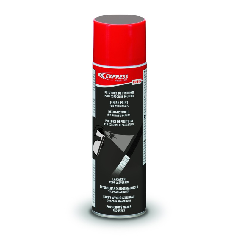 PEINTURE DE FINITION CORDON DE SOUDURE SUR ZINC BRUN FONCE MAT