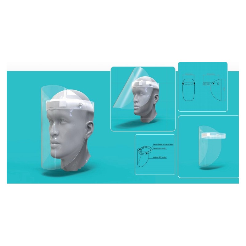 VISIERE DE PROTECTION PIVOTANTE AVEC SANGLE