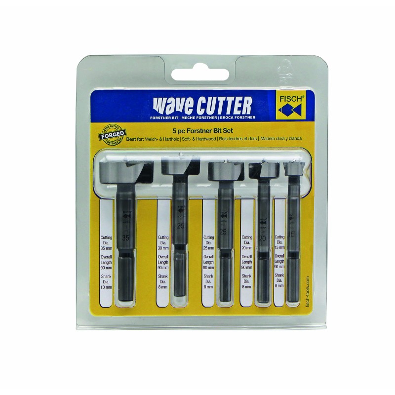 MECHE FORSTNER WAVE CUTTER 15-35MM (COFFRET DE 5)