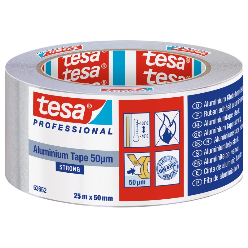 ADHESIF ALUMINIUM 63652 25 M X 50 MM