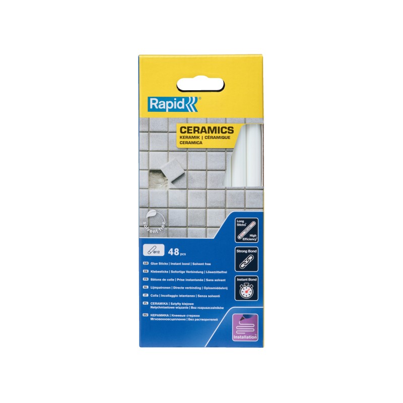 COLLE CÉRAMIQUES EN BATON Ø 12 MM (BOITE DE 48)