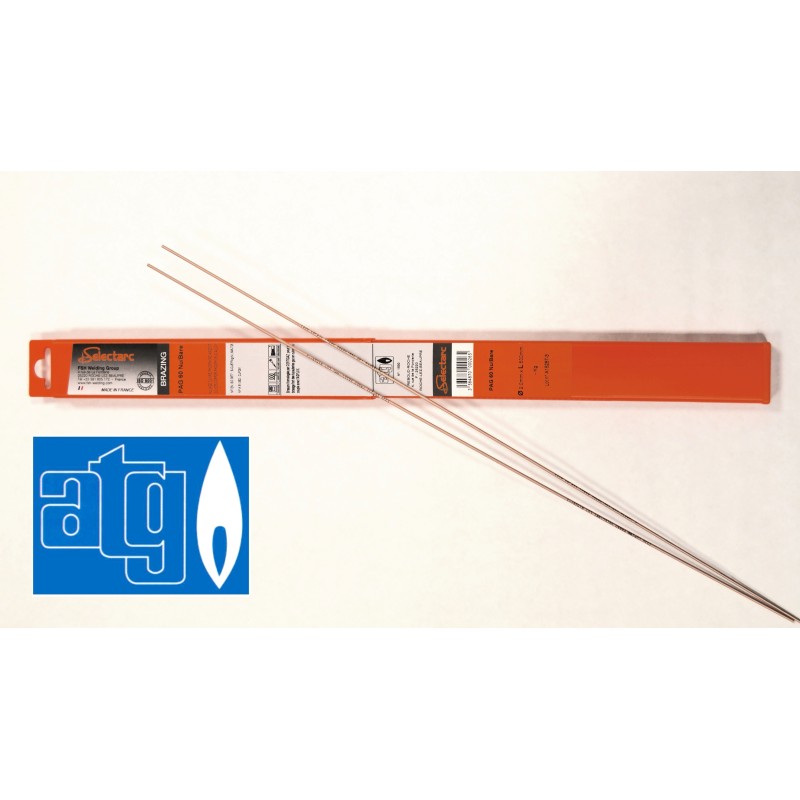 BRASURE CUIVRE PHOSPHORE 6% ARGENT SELECTARC PAG60 ATG 2X500MM (1KG)