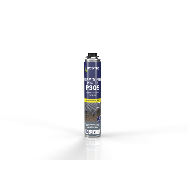 MOUSSE POLYURETHANE PISTOLABLE P305 FOAM'N'FILL PRO B3
