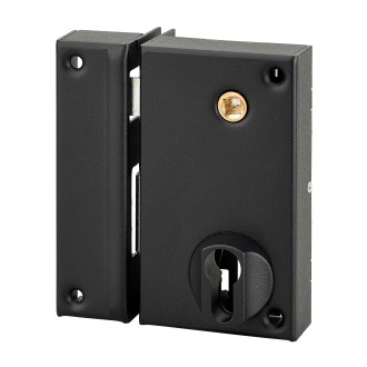 SERRURE EN APPLIQUE POUR GRILLE ET PORTAIL A CYLINDRE EUROPEEN ''PROTECT''