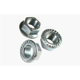 ECROU A EMBASE CRANTEE SERIE EE ACIER ZN BLANC