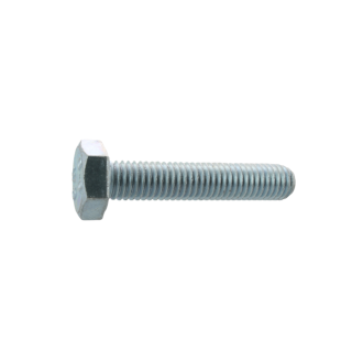 BOULON TH ET ECROU HEXAGONAL ACIER ZINGUE BLANC 8/8