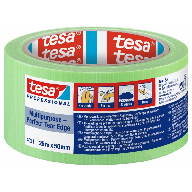 RUBAN ADHESIF MULTI USAGE 4621 25 M X 50 MM VERT TRANSLUCIDE