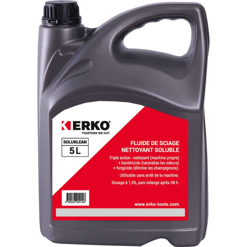 FLUIDE SOLUBLE NETTOYANT MACHINE ERKO SOLUKLEAN BIDON 5L FLUIDE SOLUBLE NETTOYANT MACHINE ERKO SOLUKLEAN BIDON 5L