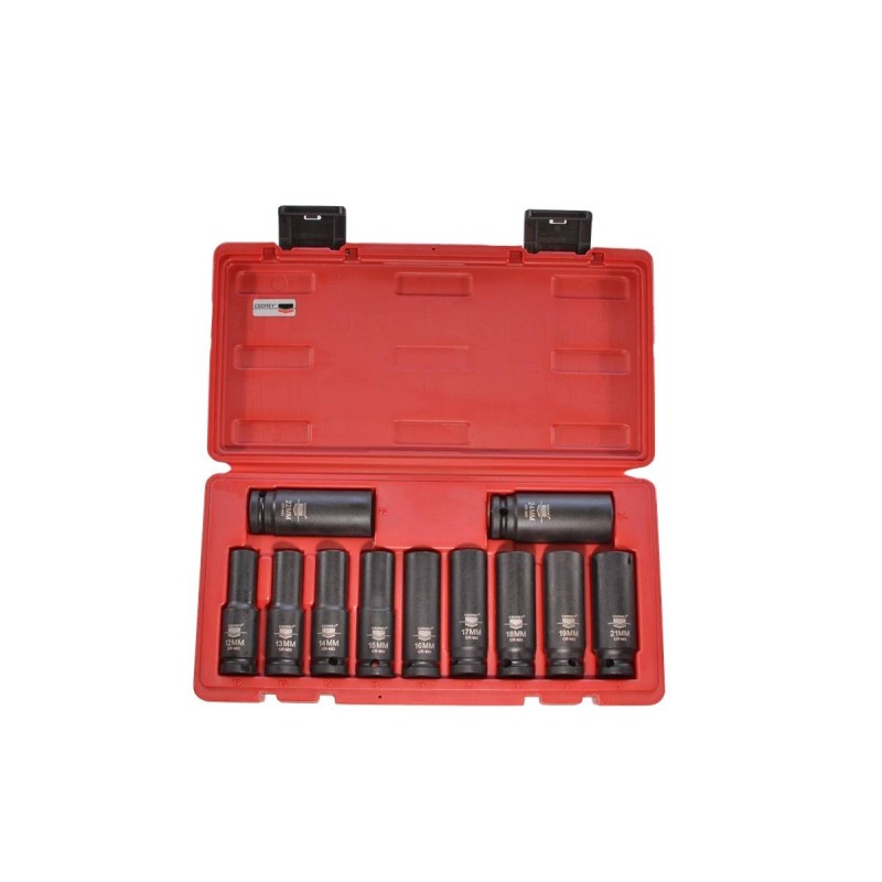 DOUILLE A CHOCS 1/2'' LONGUE INTENSIVE (COFFRET DE 11)