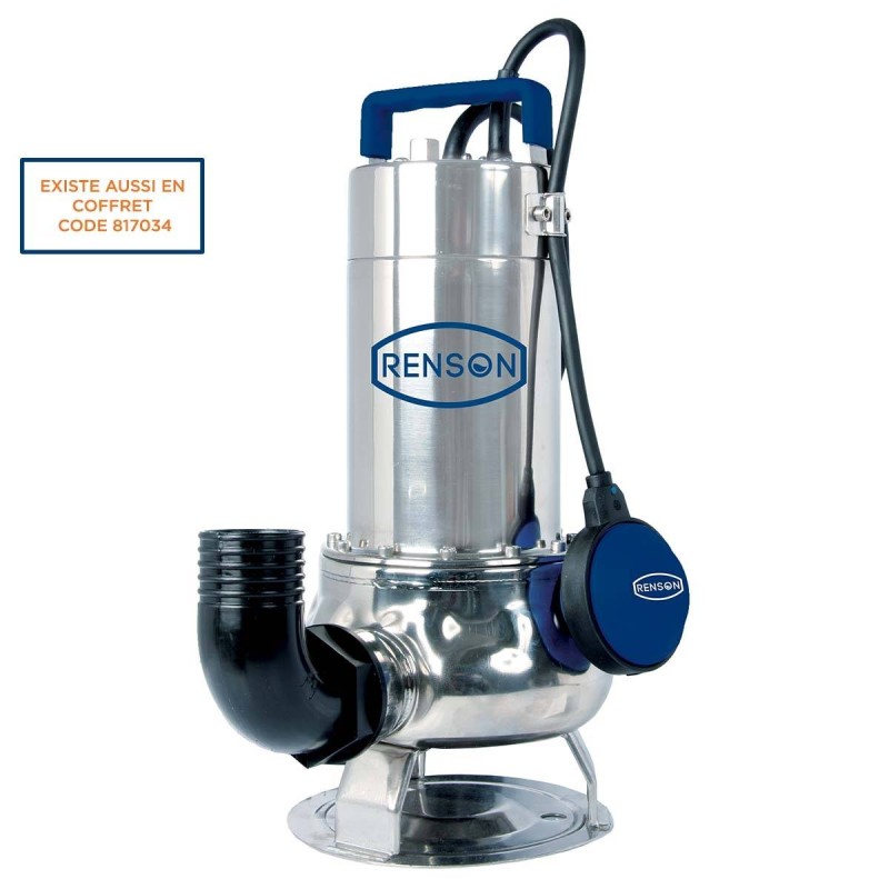 POMPE DE RELEVAGE 230V 0,75KW INOX EAUX CHARGEES POMPE DE RELEVAGE 230V 0,75KW INOX EAUX CHARGEES