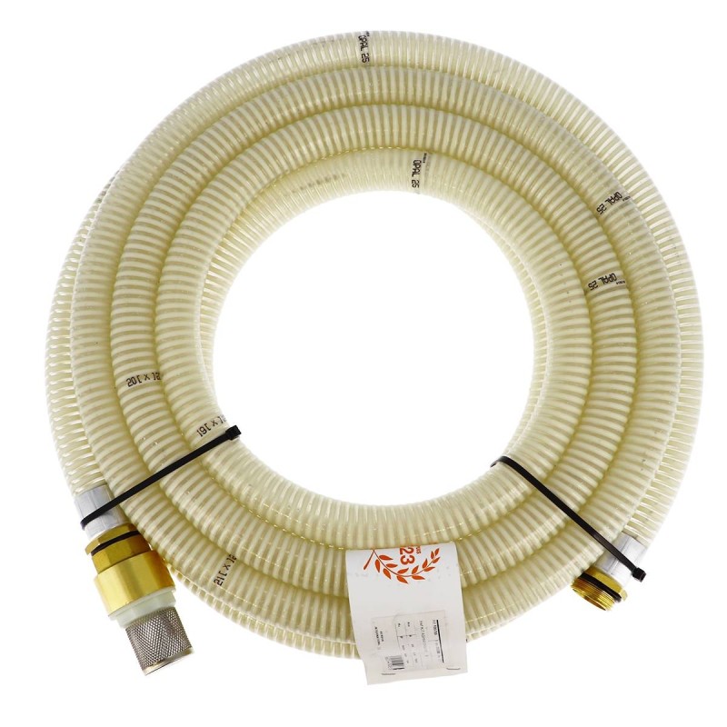 KIT ASPIRATION 7M 25MM MALE 1'' AVEC CREPINE A CLAPET