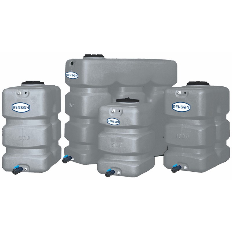 CUVE STOCKAGE VERTICALE GRISE ESPACE REDUIT 1000L PREEQUIPEE