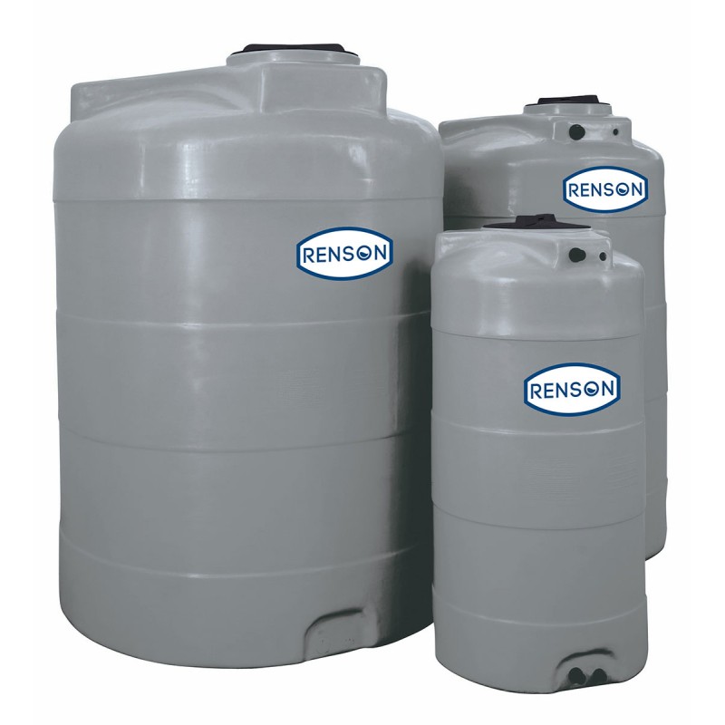 CUVE STOCKAGE VERTICALE GRISE EN PE 10000L
