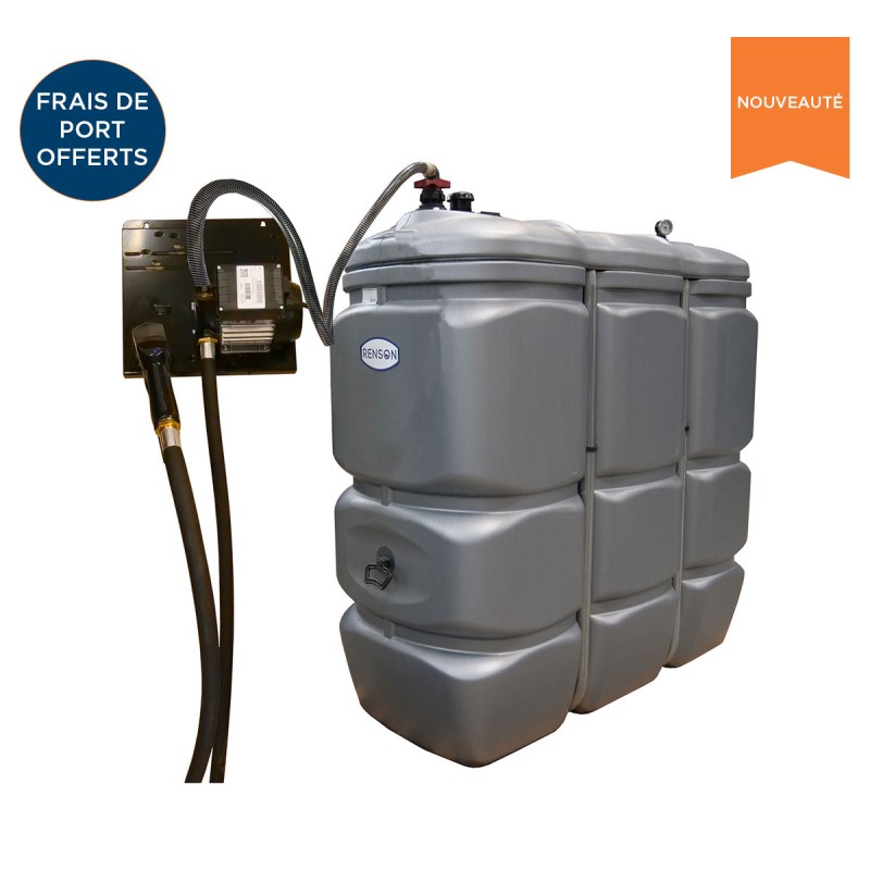 CUVE STOCKAGE FUEL PEHD 1500L STATION 230V 50L/M ECO