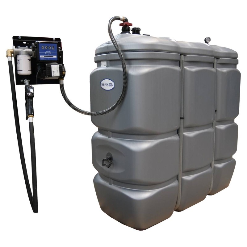 CUVE STOCKAGE FUEL PEHD 1500L STATION 230V 50L/M