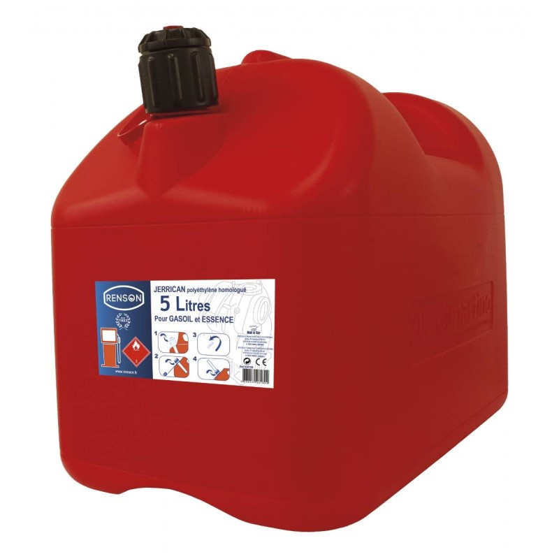 JERRYCAN PLASTIQUE 5L AVEC BEC ANTI-GOUTTE