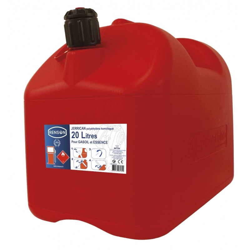 JERRYCAN PLASTIQUE 20L AVEC BEC ANTI-GOUTTE
